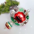 Bombki szklane WISIOR W MAKI reflektor zestaw 8cm/4 sztuki