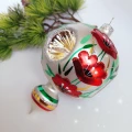 Bombki szklane WISIOR W MAKI reflektor  zestaw 8cm/4 sztuki