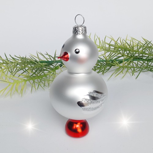 Szklana bombka PTASZEK BIAŁY