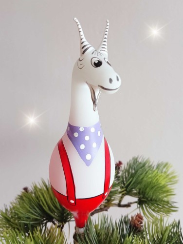 Bombka szklana KOZIOŁEK na klipsie