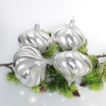 Bombka szklana BIAŁE DUŻE BĄCZKI KLIN