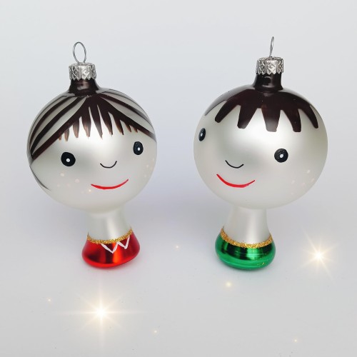 Bombki szklane Jacek i Agatka