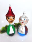 Bombki szklane PINOKIO I GEPETTO zestaw 2 sztuki
