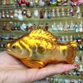 Bombka szklana DUŻA ZŁOTA RYBKA KARP 1 sztuka