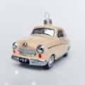 Bombka szklana SYRENKA KREMOWA auto pojazd samochód