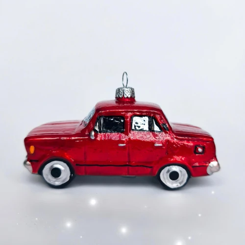 Bombka szklana FIAT 125p CZERWONY auto