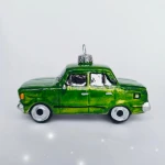 Bombka szklana DUŻY FIAT 125p ZIELONY auto 1 szt