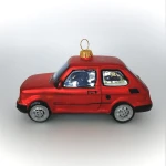 Bombka szklana FIAT 126p/ Maluch  czerwony auto 1 szt