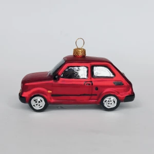Bombka szklana FIAT 126p/ Maluch  czerwony auto 1 szt