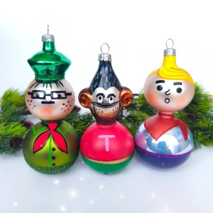 Bombki szklane DRUŻYNA Z PRL zestaw 3 szt 