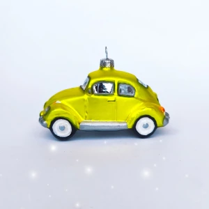 Bombka szklana GARBUS VOLKSWAGEN ŻÓŁTY auto pojazd samochód 1 szt   